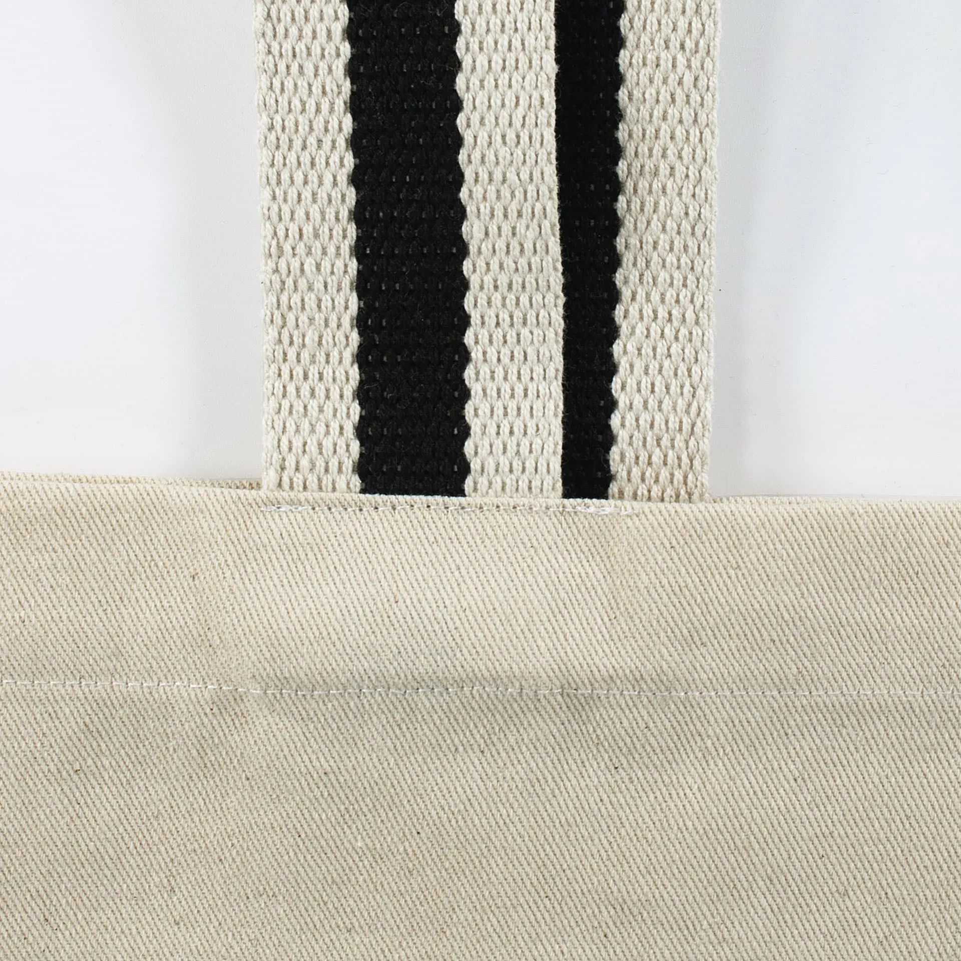 ANTWERPEN – Canvas-Tasche mit langen, zweifarbig gewebten Henkeln (38 x 42 cm)