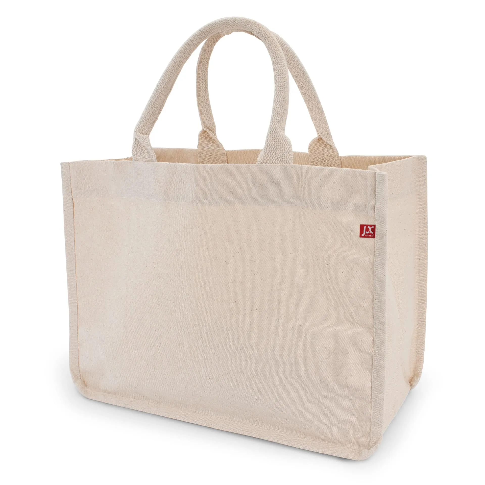 BAMBERG – Canvas-Tasche mit Boden- und Seitenfalten sowie gerollten Henkeln (38 x 29 cm)