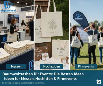 Baumwolltaschen für Events : Die Besten Ideen für Messen, Hochzeiten &amp; Firmenevents