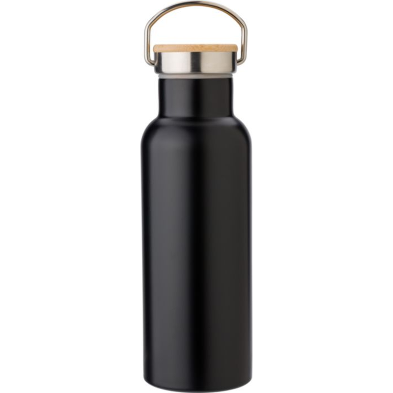 Trinkflasche Odette | 500 ml | Doppelwandiger Edelstahl | Bambusdeckel