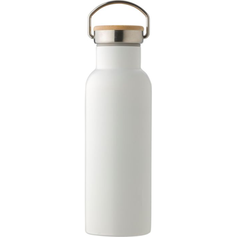 Trinkflasche Odette | 500 ml | Doppelwandiger Edelstahl | Bambusdeckel