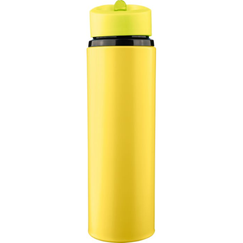 Trinkflasche Zeno aus recyceltem Edelstahl 750 ml mit Trinkhalm