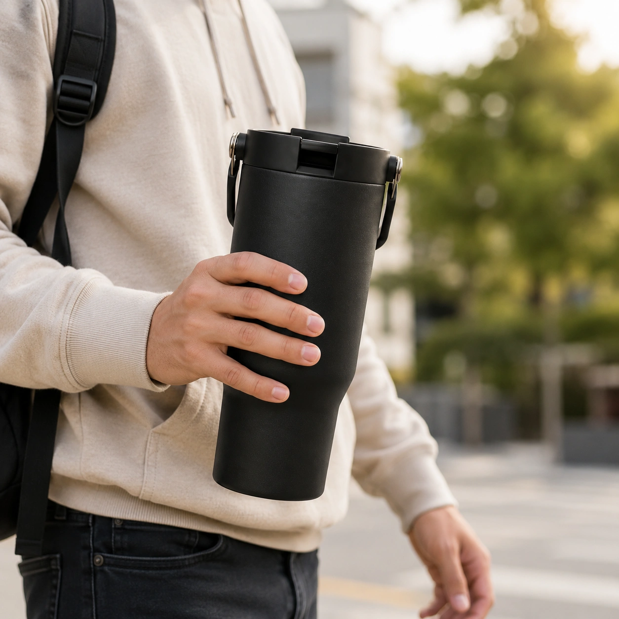 Bronx 900 ml RCS-zertifizierter Kupfer-Vakuum Isolierbecher aus Edelstahl mit Doppelfunktionsdeckel