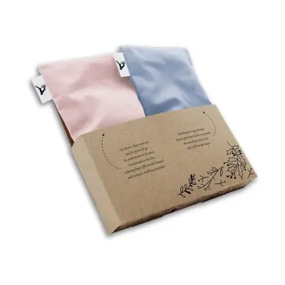 Warmth & Serenity Geschenkset – Lavendel-Augenkissen & Kirschkern-Wärmekissen