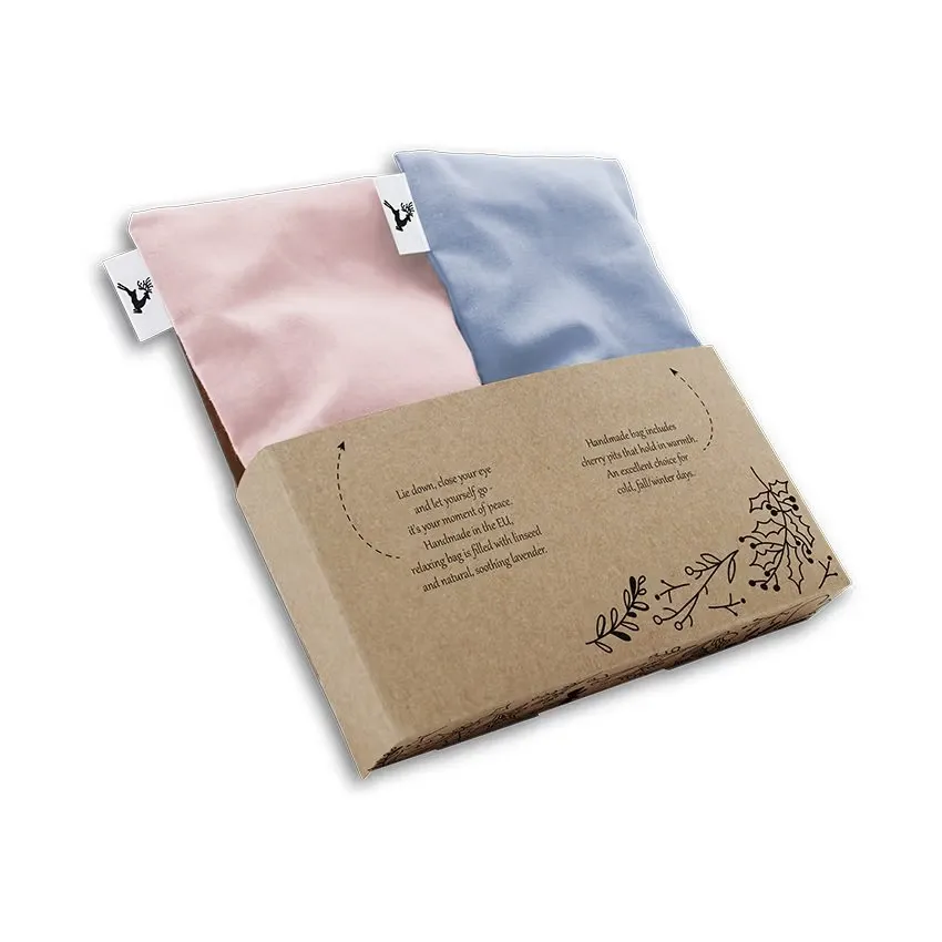 Warmth & Serenity Geschenkset – Lavendel-Augenkissen & Kirschkern-Wärmekissen
