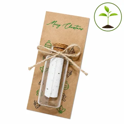 Botschaft in der Flasche aus Saatpapier