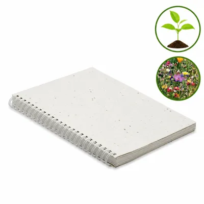 DIN A5 Notizbuch Samenpapier SEED RING