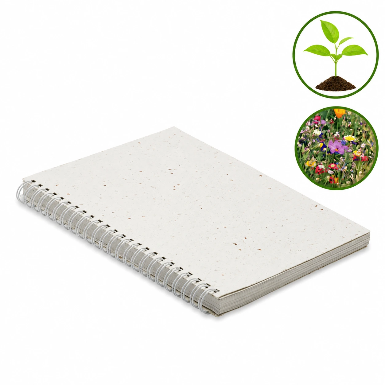 DIN A5 Notizbuch Samenpapier SEED RING