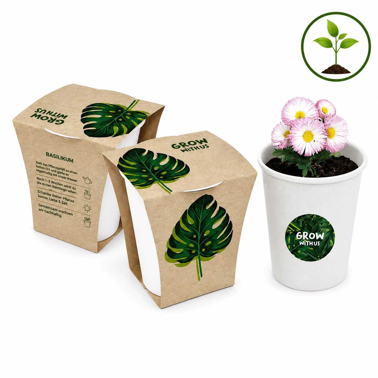 EcoCup – Nachhaltiges Pflanzset im Papierbecher