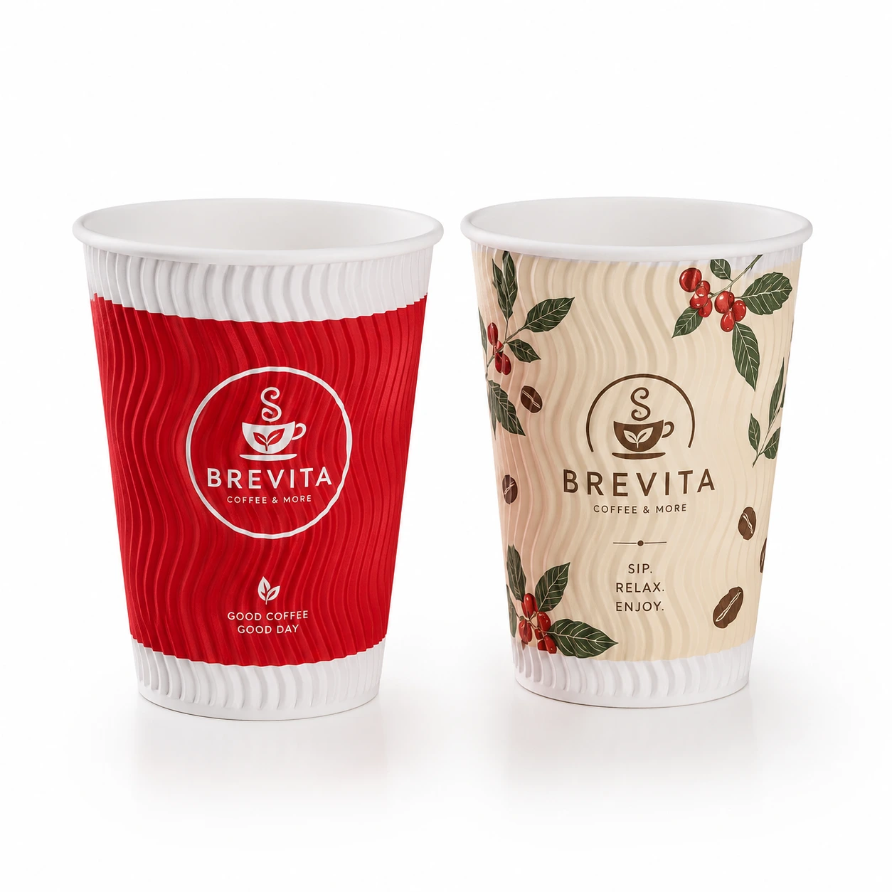 Ripple Papierbecher / Corrugated Cup
