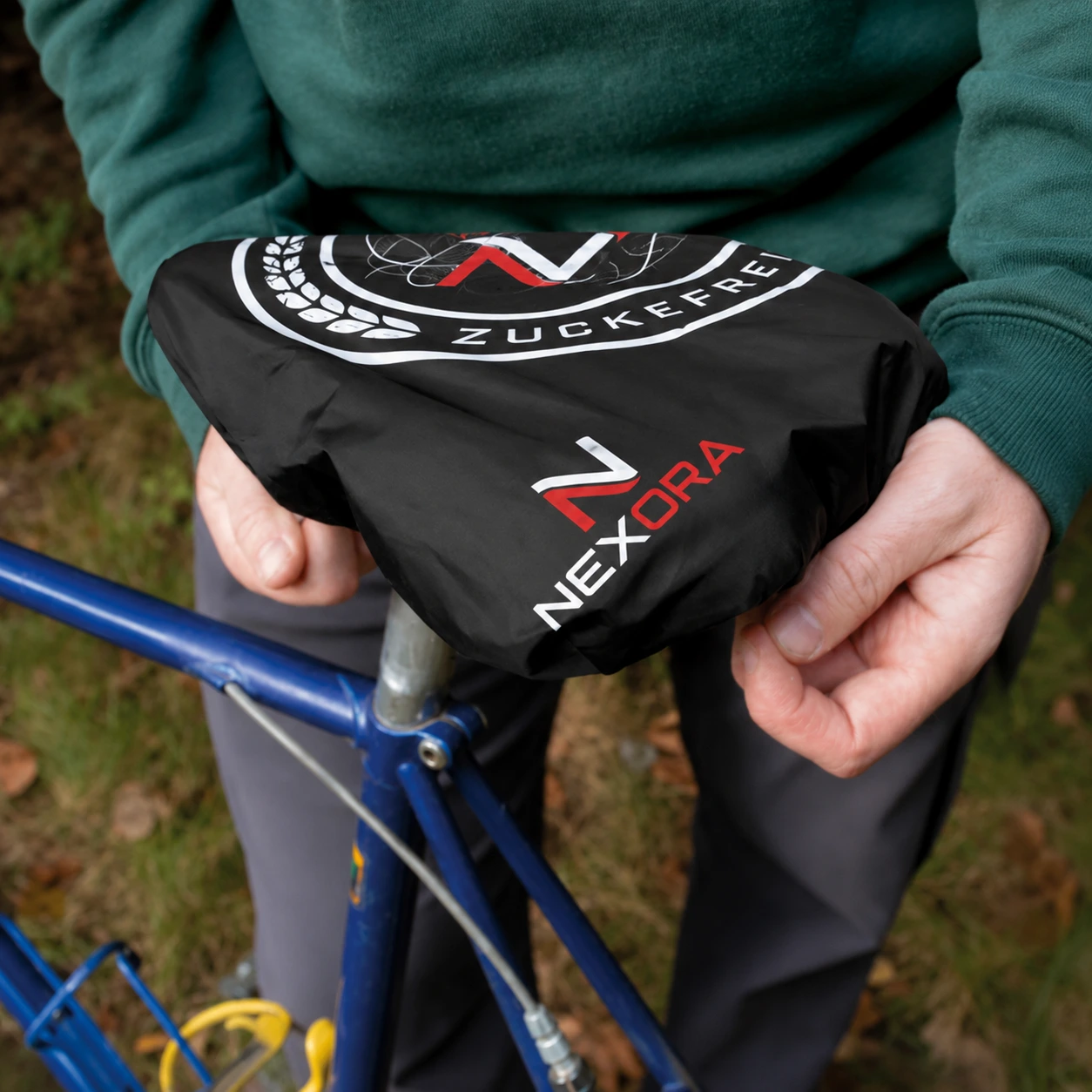 MagSaddle® RPET – Fahrradsattelüberzug aus recyceltem PET mit Logo-Druck