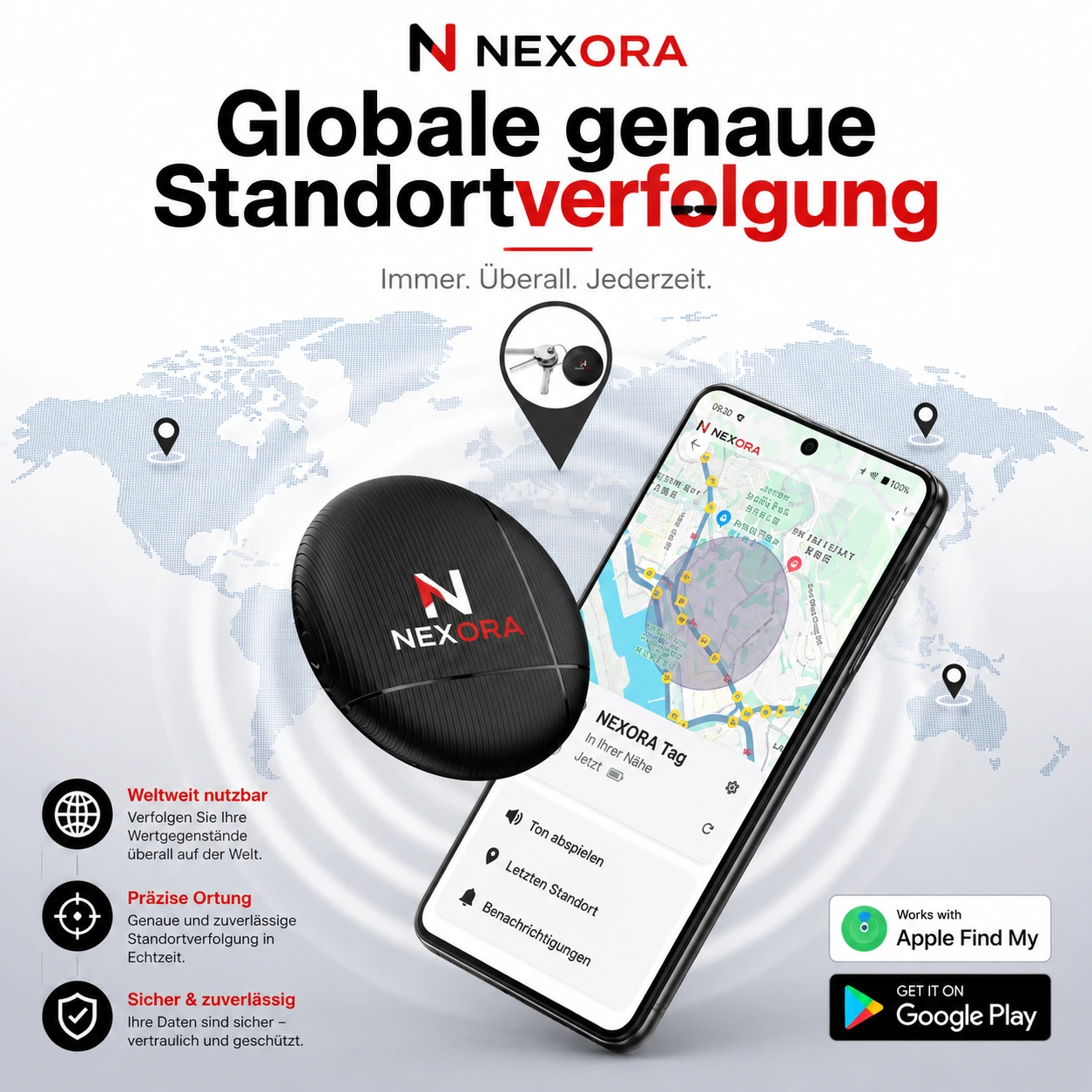 DualTag® Mili – Bluetooth-Tracker mit Apple Find My & Google Find My Device