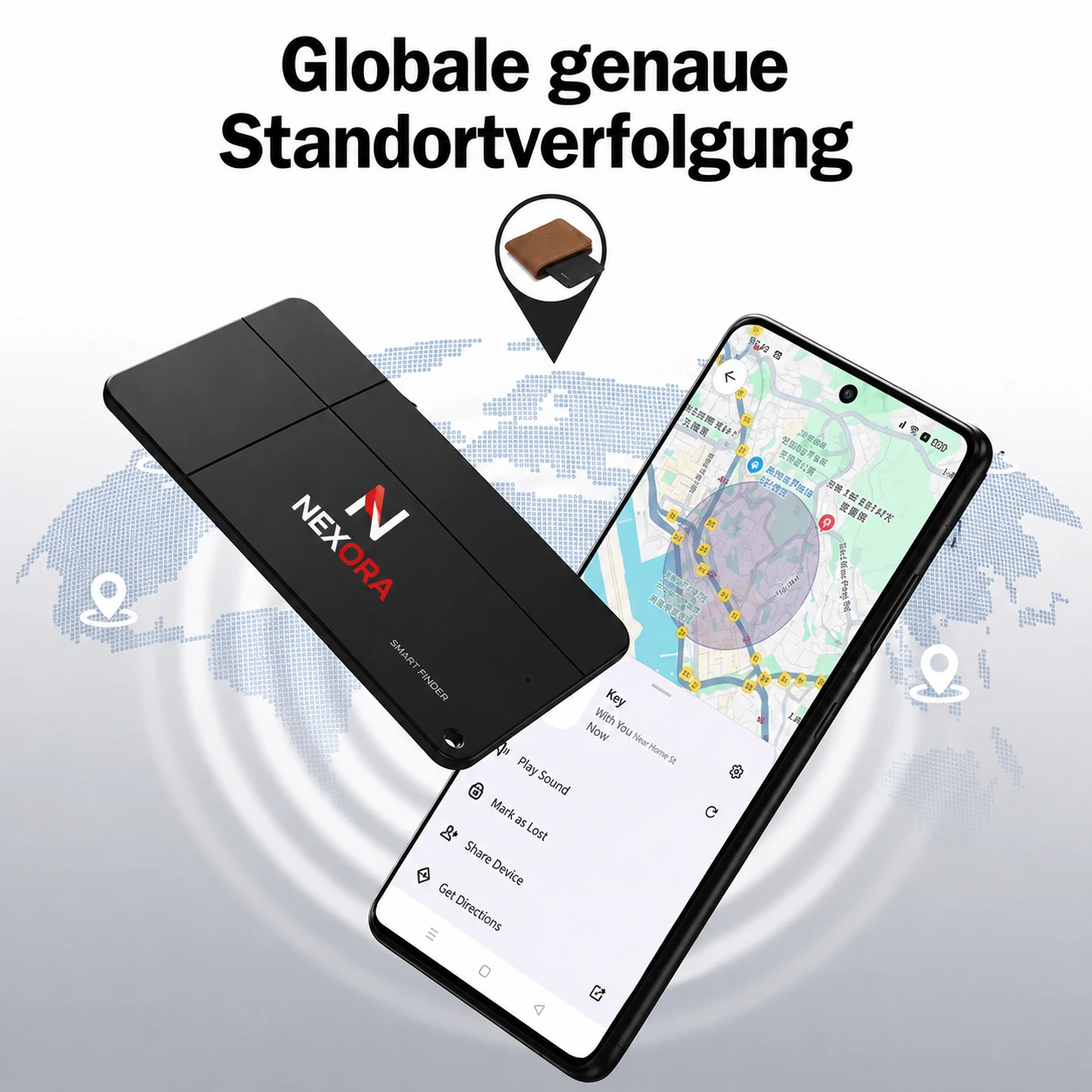 DualTag® Card Mili – Wiederaufladbarer Bluetooth-Karten-Tracker mit Apple Find My & Google Find My Device