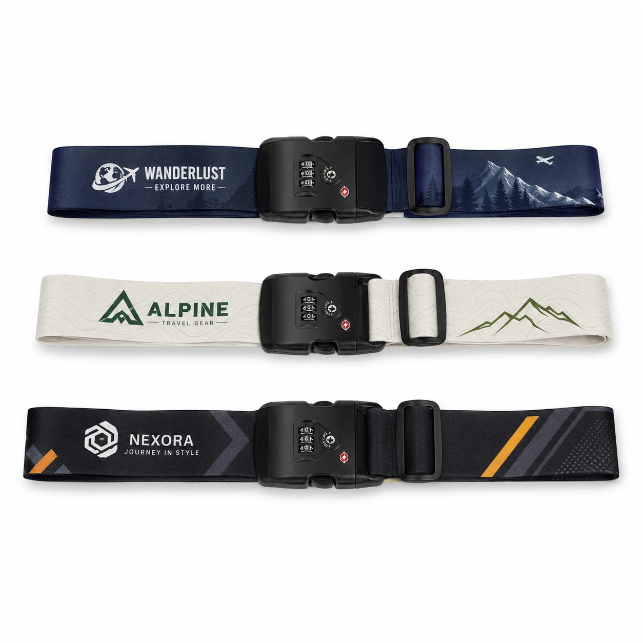 MagBelt® Luggage – Individuell bedruckbares Koffergurt mit Sicherheitsschnalle