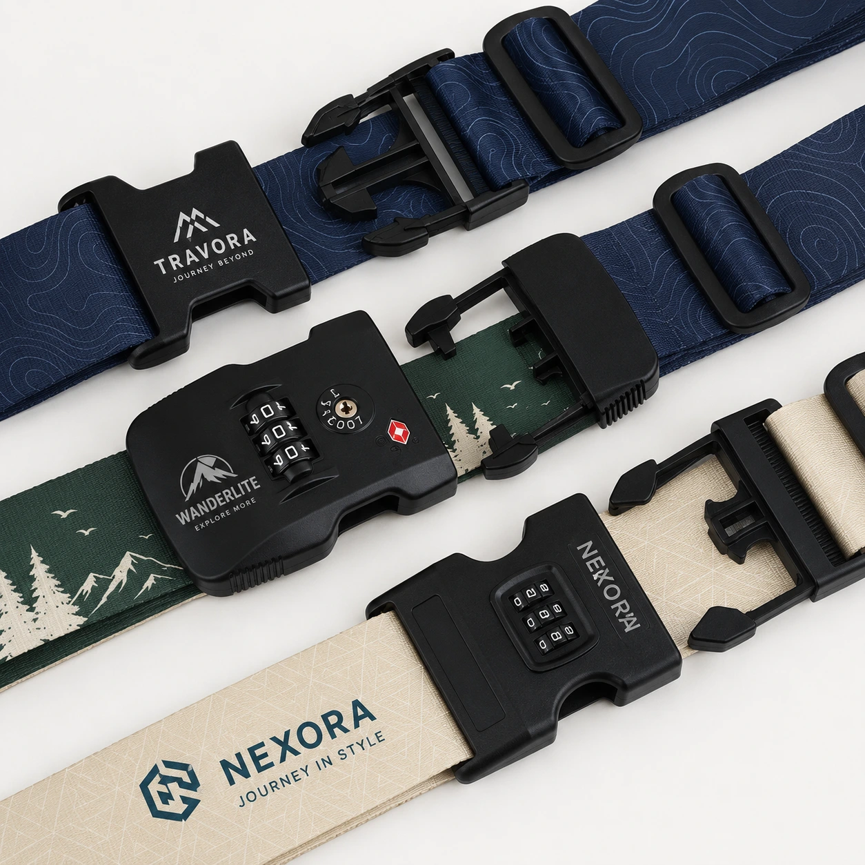 MagBelt® Luggage – Individuell bedruckbares Koffergurt mit Sicherheitsschnalle
