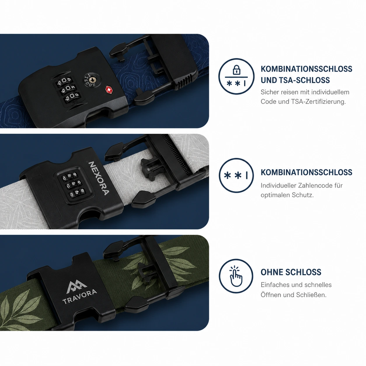 MagBelt® Luggage – Individuell bedruckbares Koffergurt mit Sicherheitsschnalle