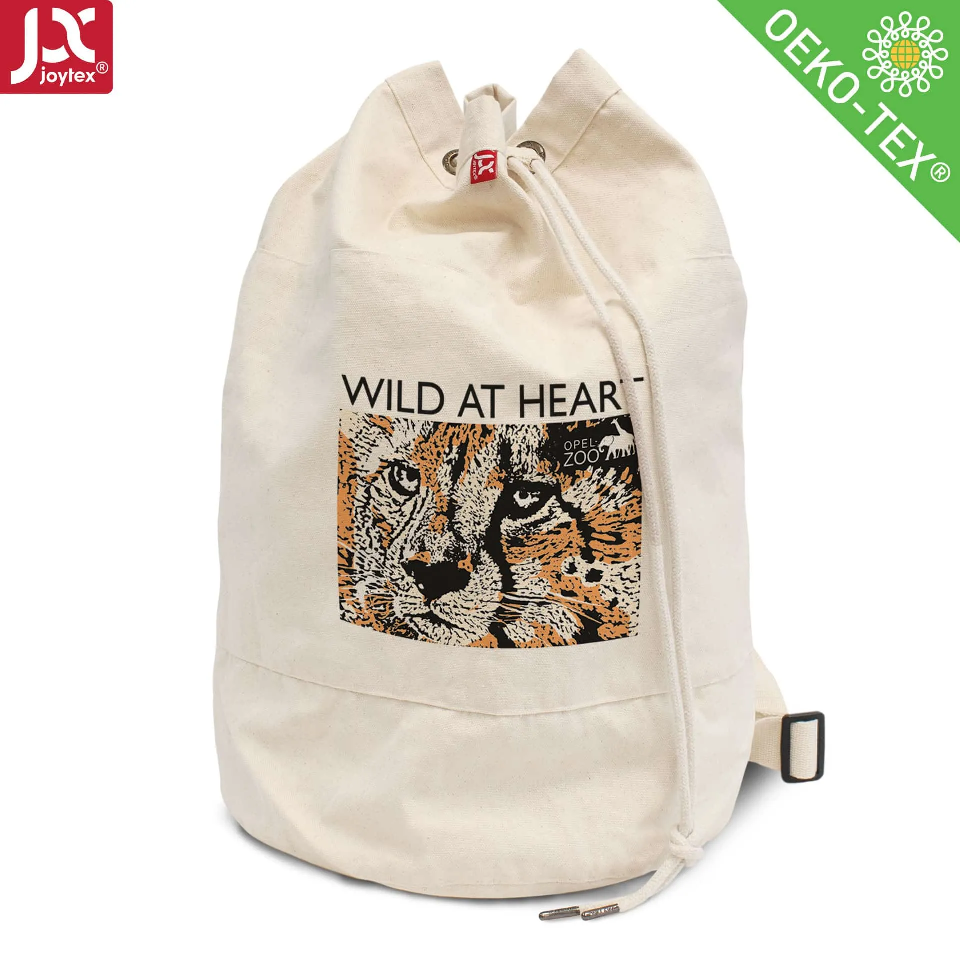 CORFU – Canvas-Rucksack mit Kordelzug und verstellbarem Schultergurt (30 x 50 cm)