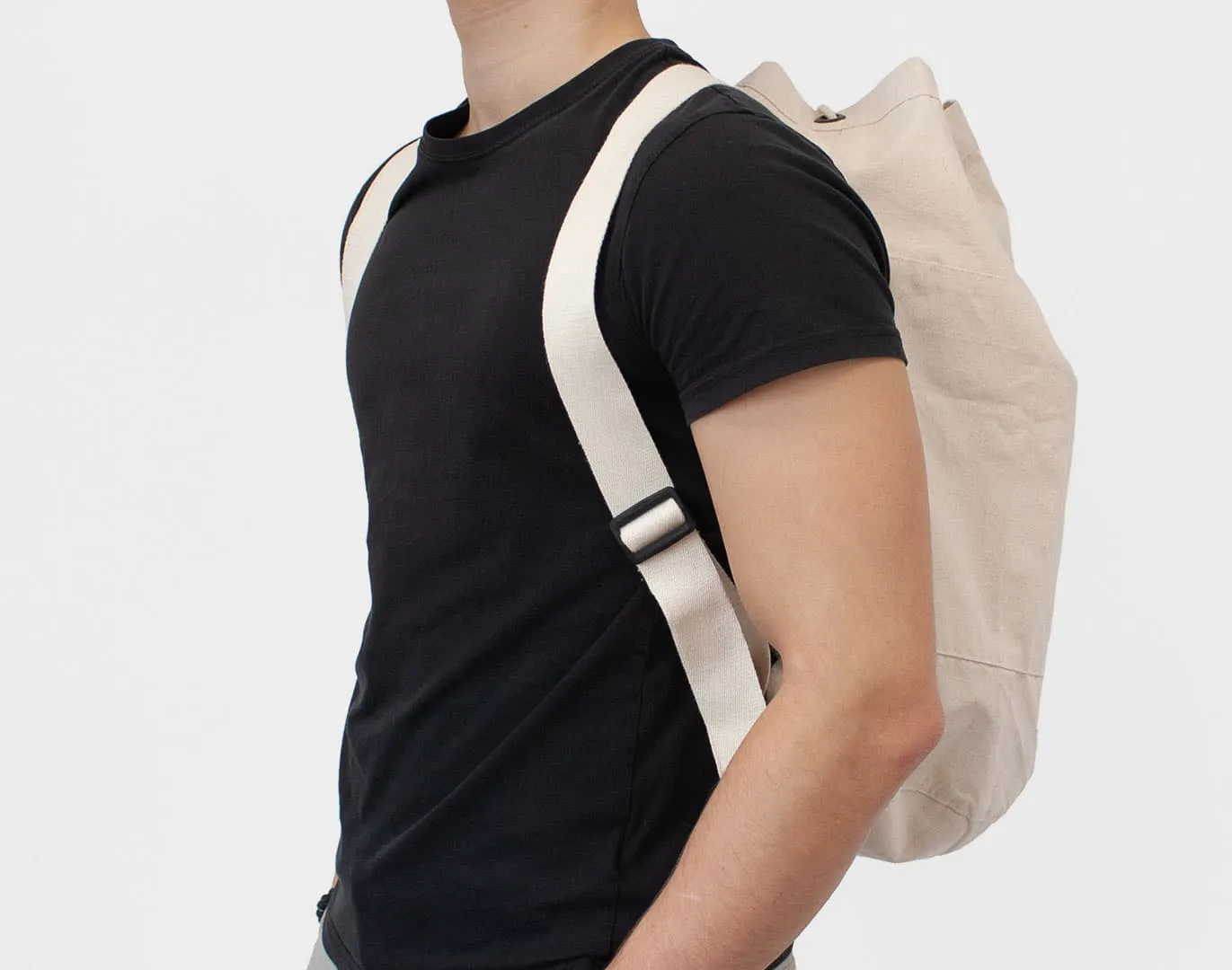 CORFU – Canvas-Rucksack mit Kordelzug und verstellbarem Schultergurt (30 x 50 cm)