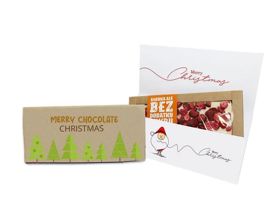 Eco Choco Small 53 g – Handgemachte Bio-Schokolade im Werbeschuber