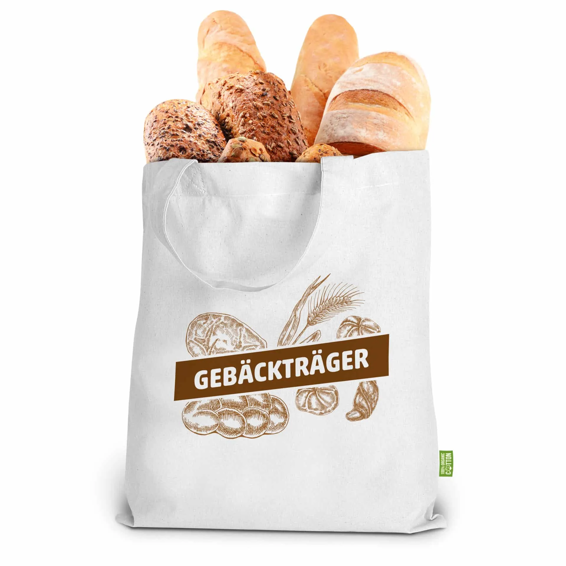 DARWIN – Bio-Baumwolltasche mit kurzen Henkeln (38 x 42 cm)