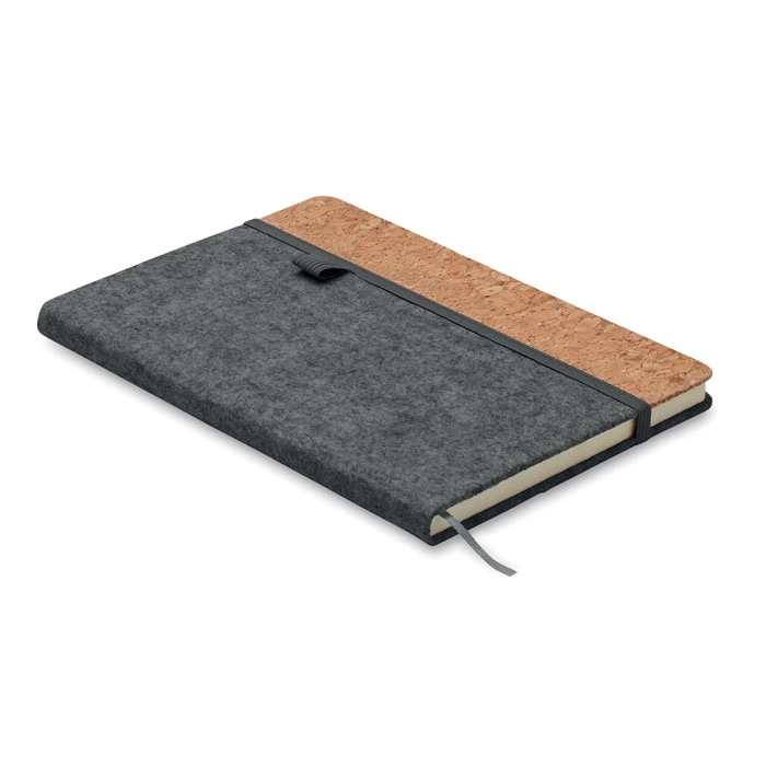 DIN A5 Notizbuch RPET-Filz CORKBOOK