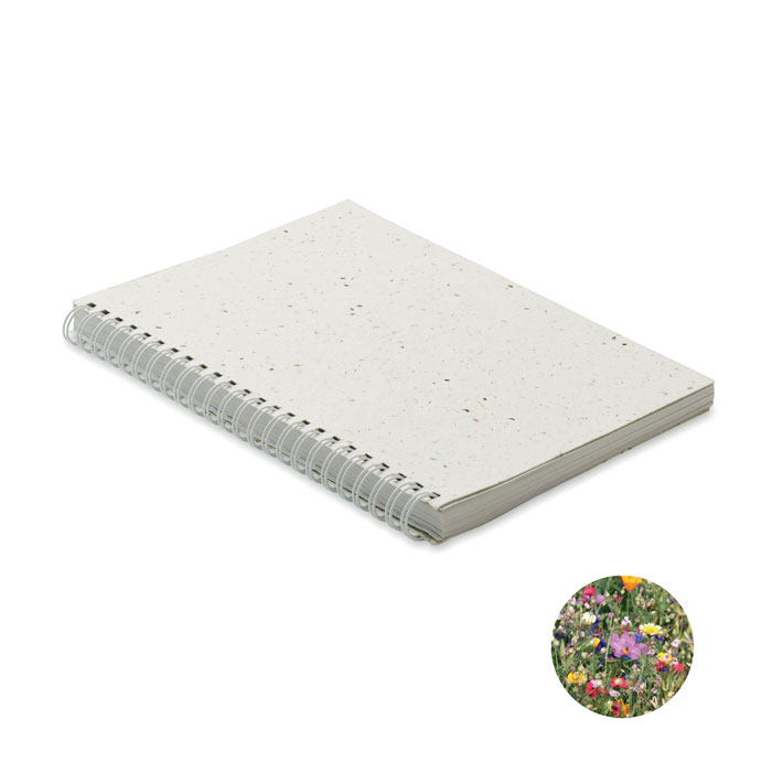 DIN A5 Notizbuch Samenpapier SEED RING
