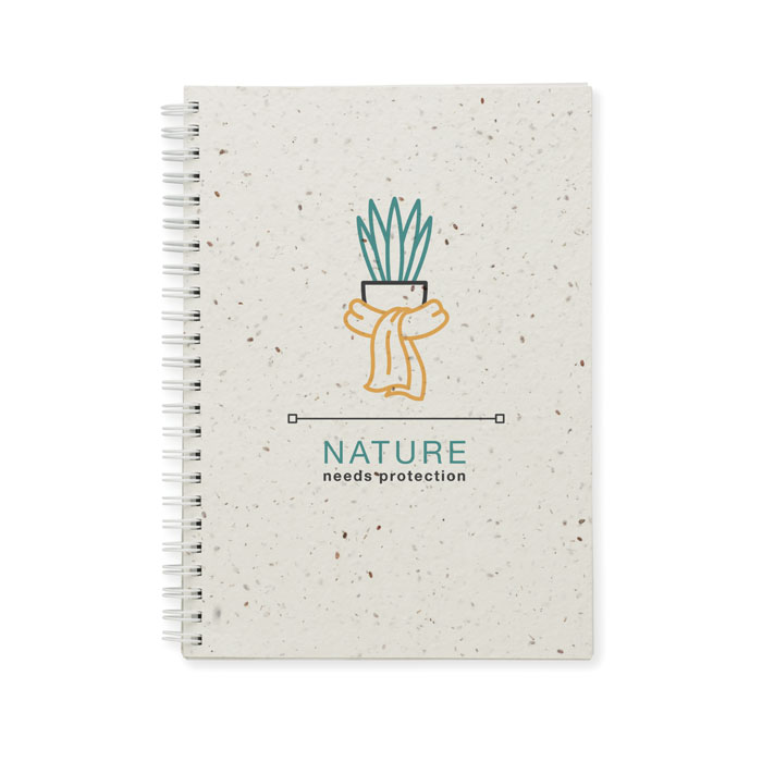 DIN A5 Notizbuch Samenpapier SEED RING