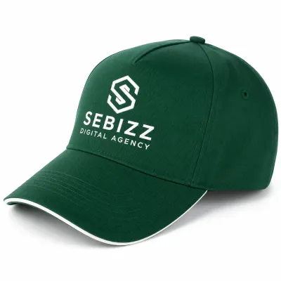 Beau – 5-Panel Baumwoll-Cap mit Sandwich-Schirm
