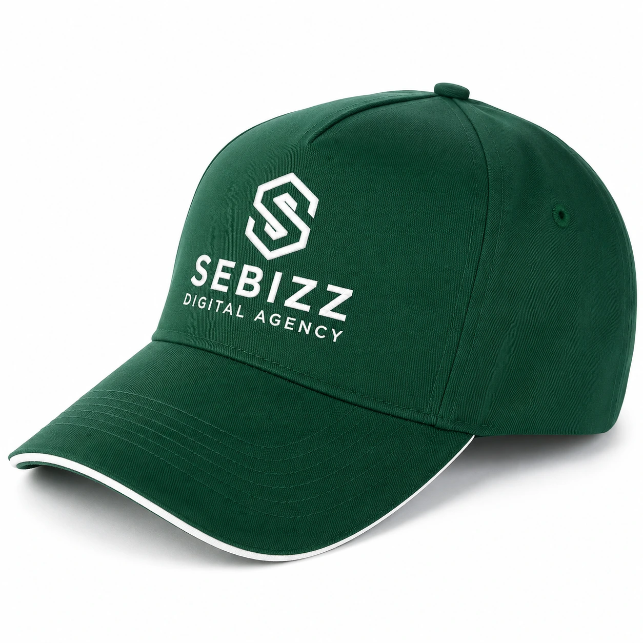 Beau – 5-Panel Baumwoll-Cap mit Sandwich-Schirm