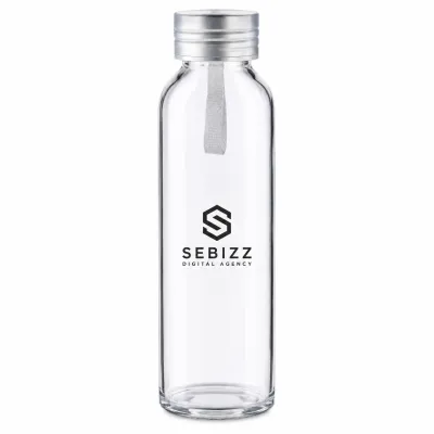 Trinkflasche | Glas | Farbiger Deckel | 500 ml