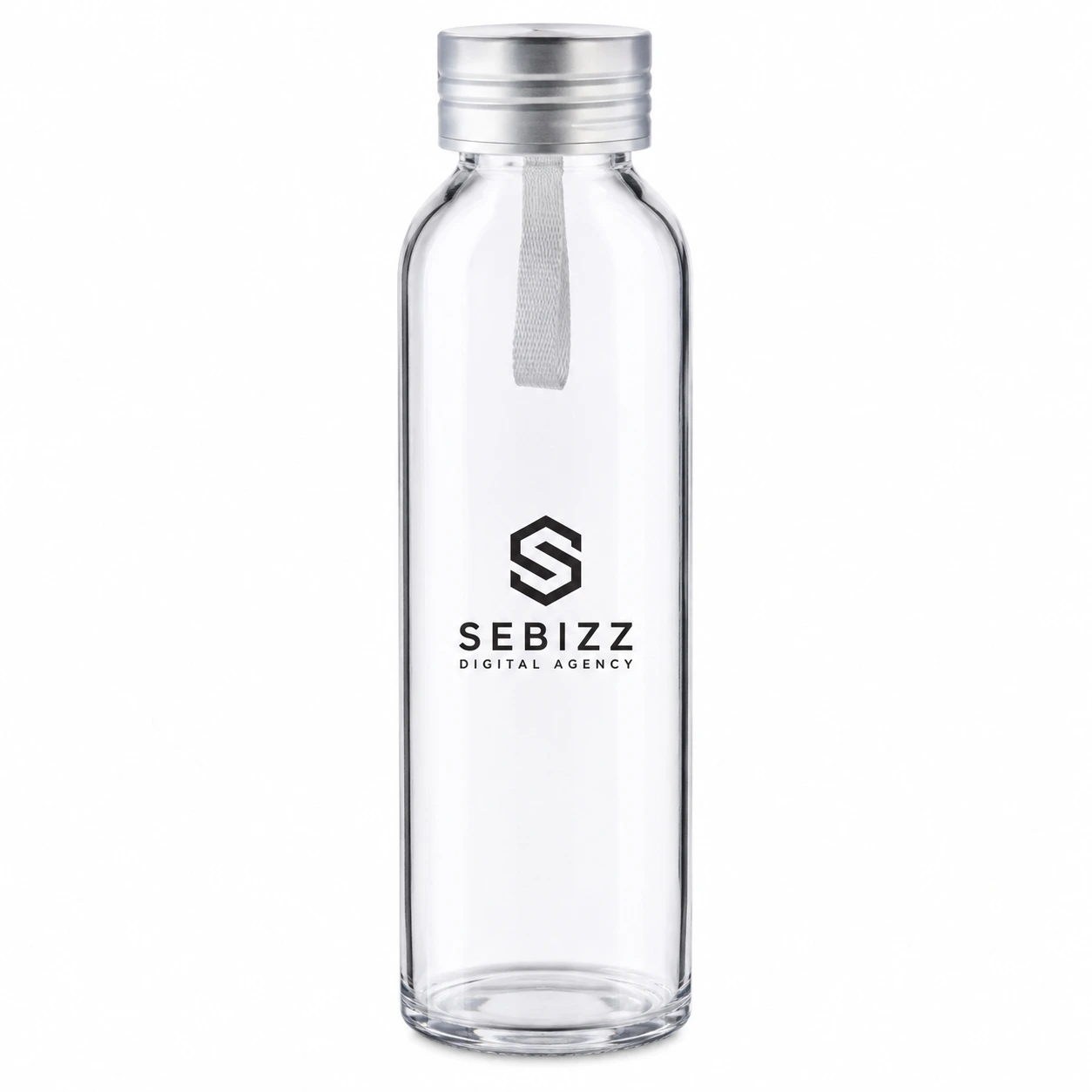 Trinkflasche | Glas | Farbiger Deckel | 500 ml