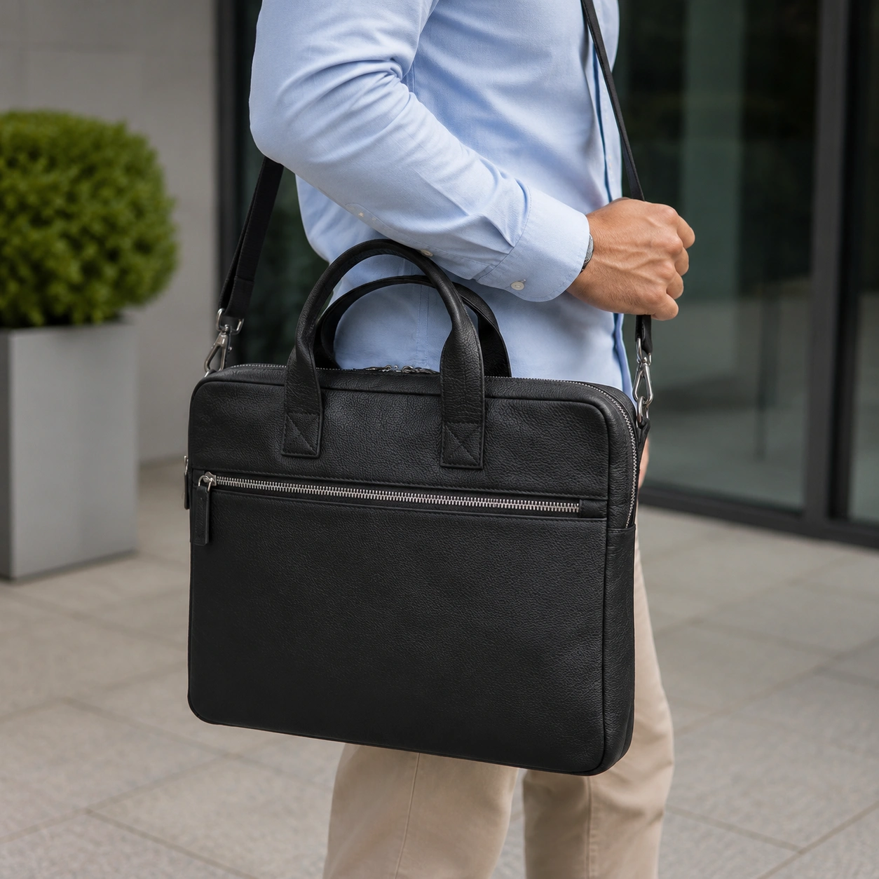 Laptoptasche Lillian | Tomatenleder | 15 Zoll Laptopfach