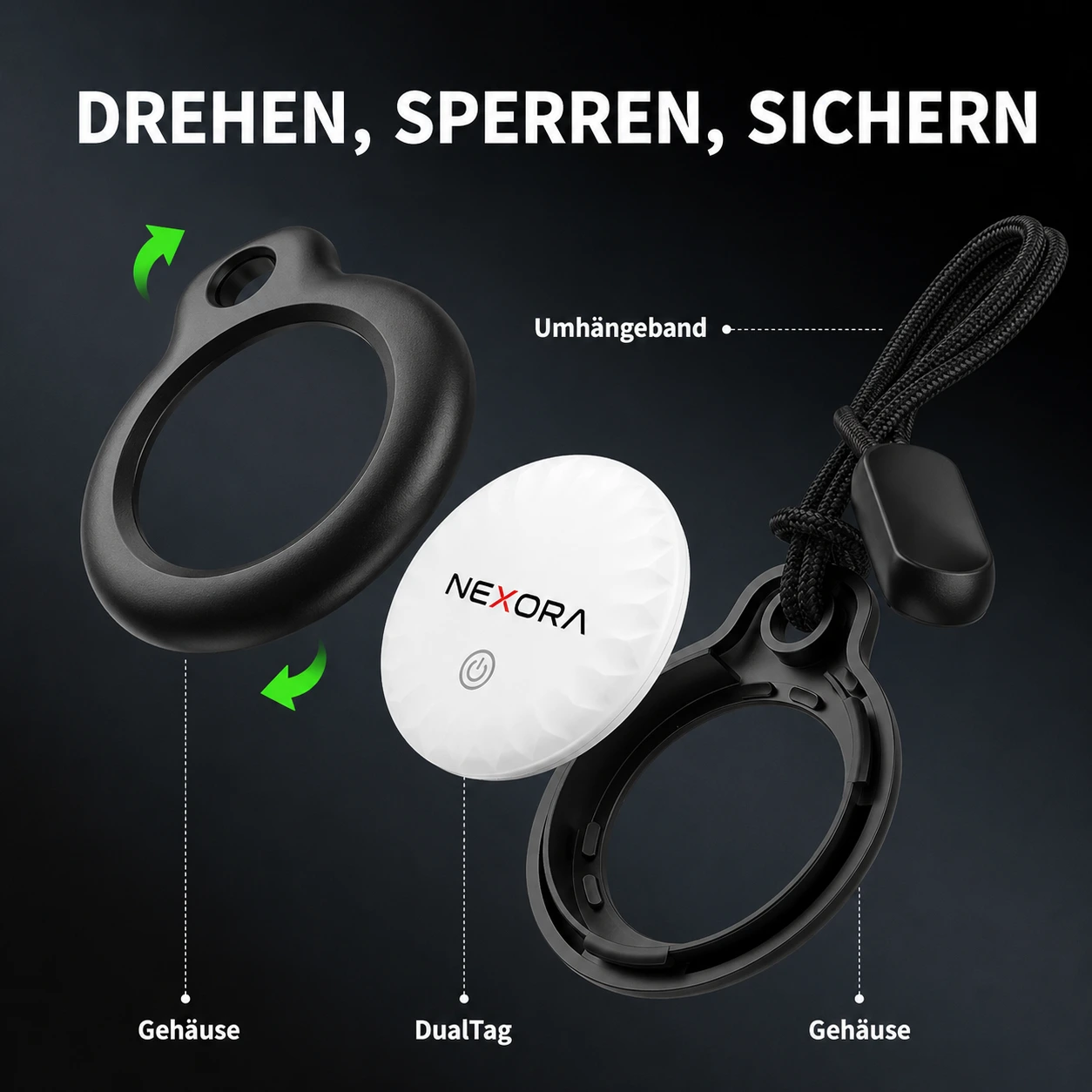 DualTag® Premium Gadget – Elegantes Silikonband für DualTag Tracker