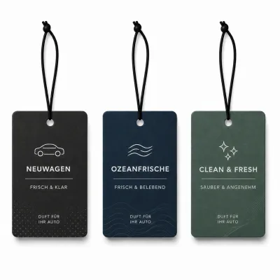 Duftbaum mit individuelle Verpackung, Infokarte