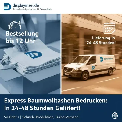 Express Baumwolltaschen Bedrucken: In 24-48 Stunden Geliefert!