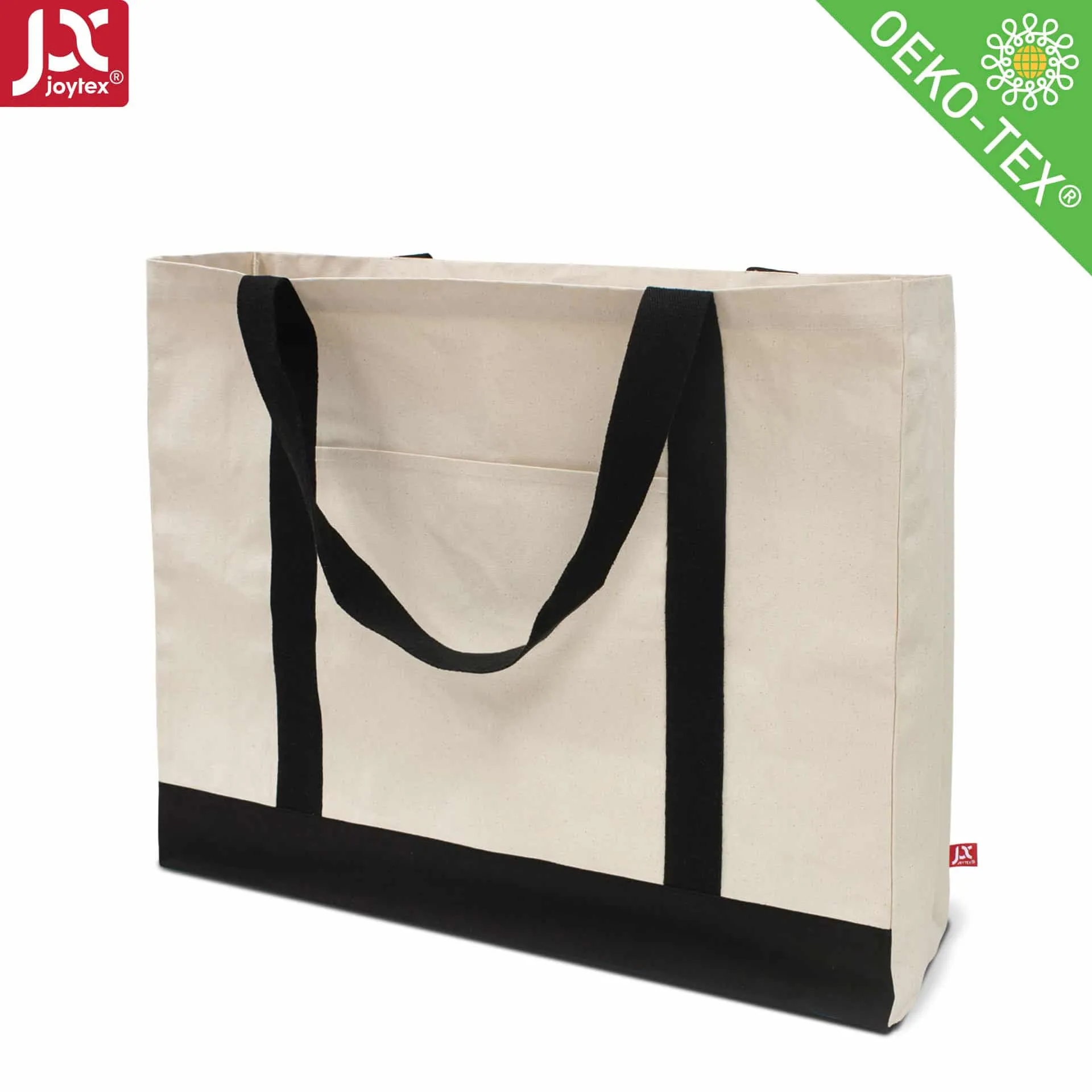 MARBELLA – Große Canvas-Tasche mit Boden- und Seitenfalte sowie Fronttasche (60 x 50 cm)