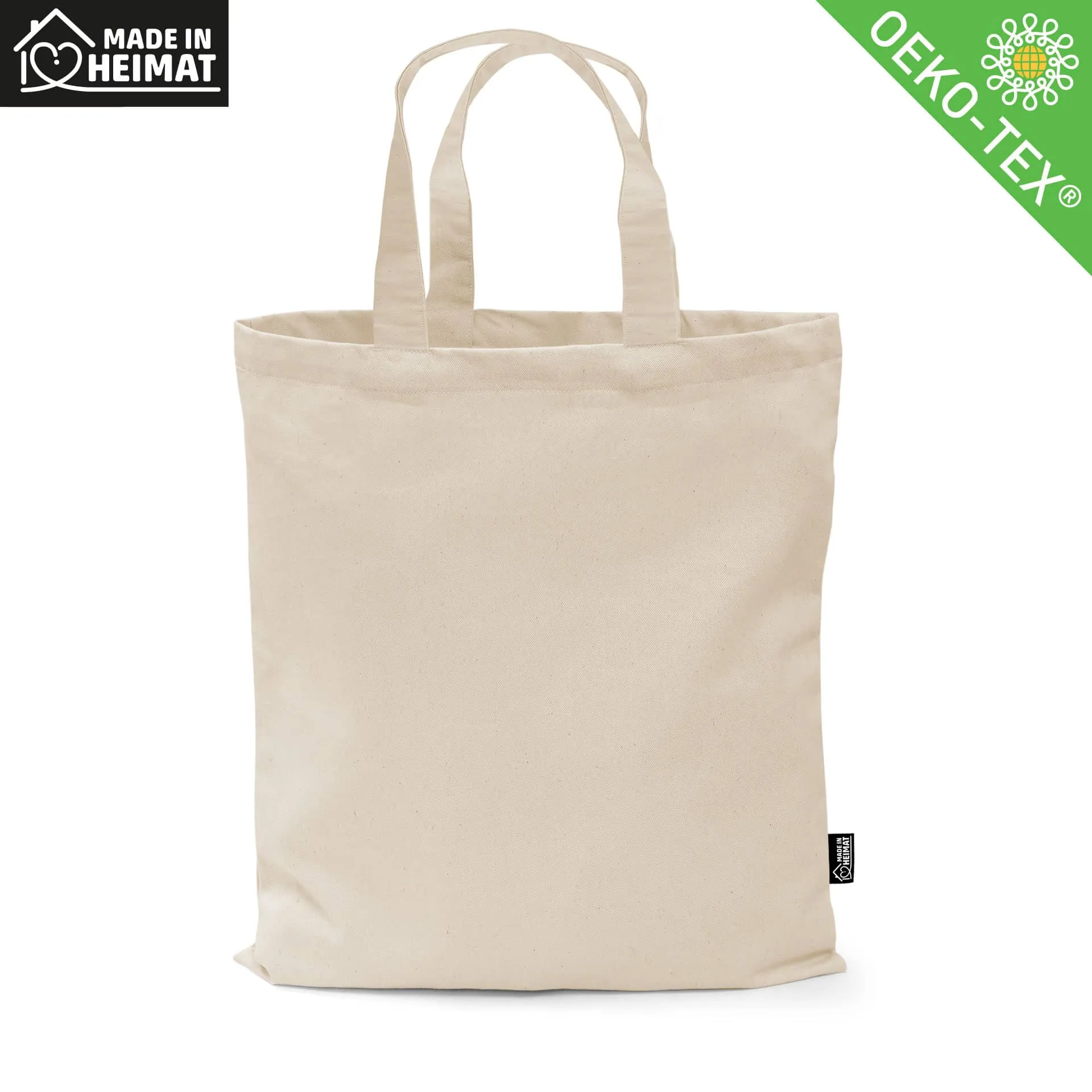 MONSCHAU – Baumwolltasche mit kurzen Henkeln, Made in der Heimat (38 x 42 cm)