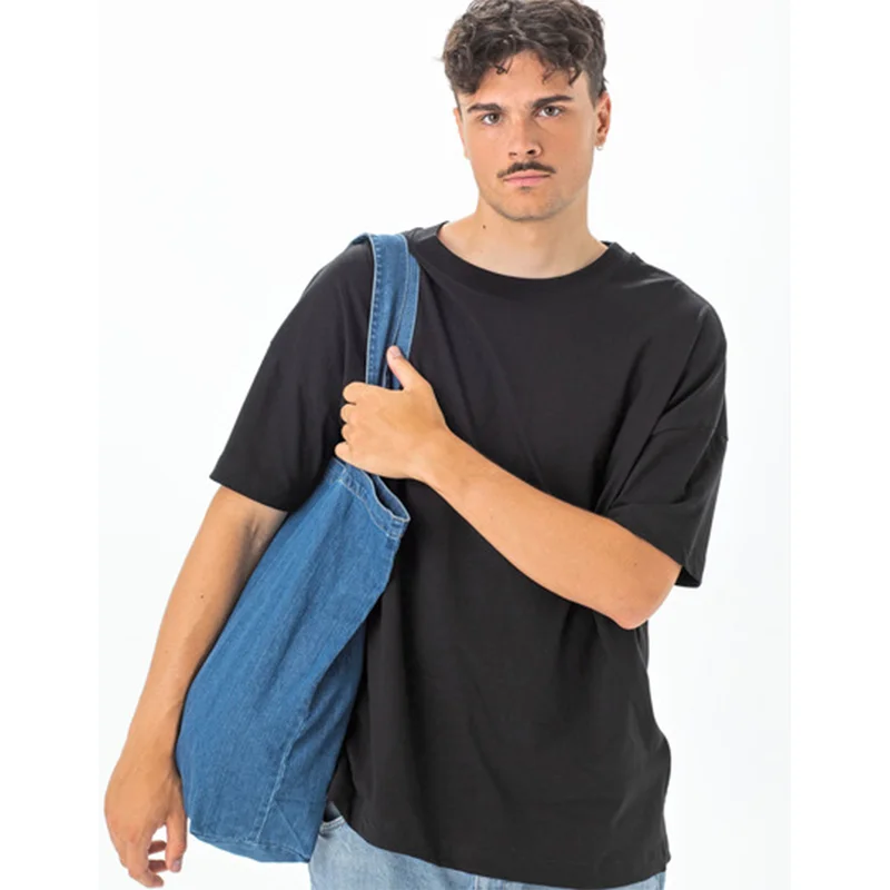 Denim Shopper (50 × 46 cm) — echte Jeans-Optik trifft Werbeträger