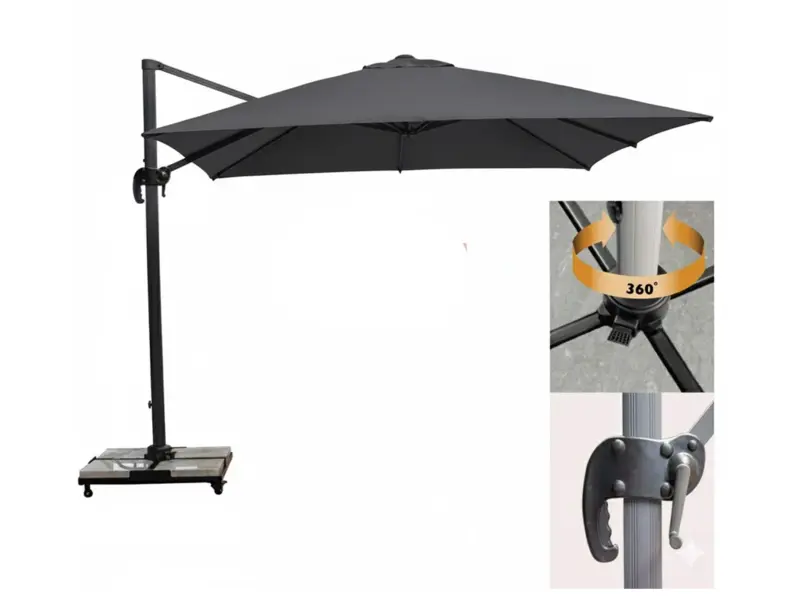 Ibiza Seite Körper Regenschirm (Quadratisch 300 x 300 / 8)