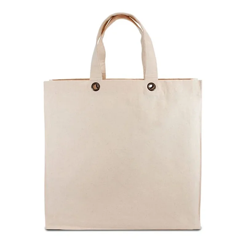 MACAU – Canvas-Tasche mit Boden- und Seitenfalte sowie Metallösen