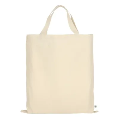 Tasche mit zwei kurzen Henkeln aus Organic-Baumwolle
