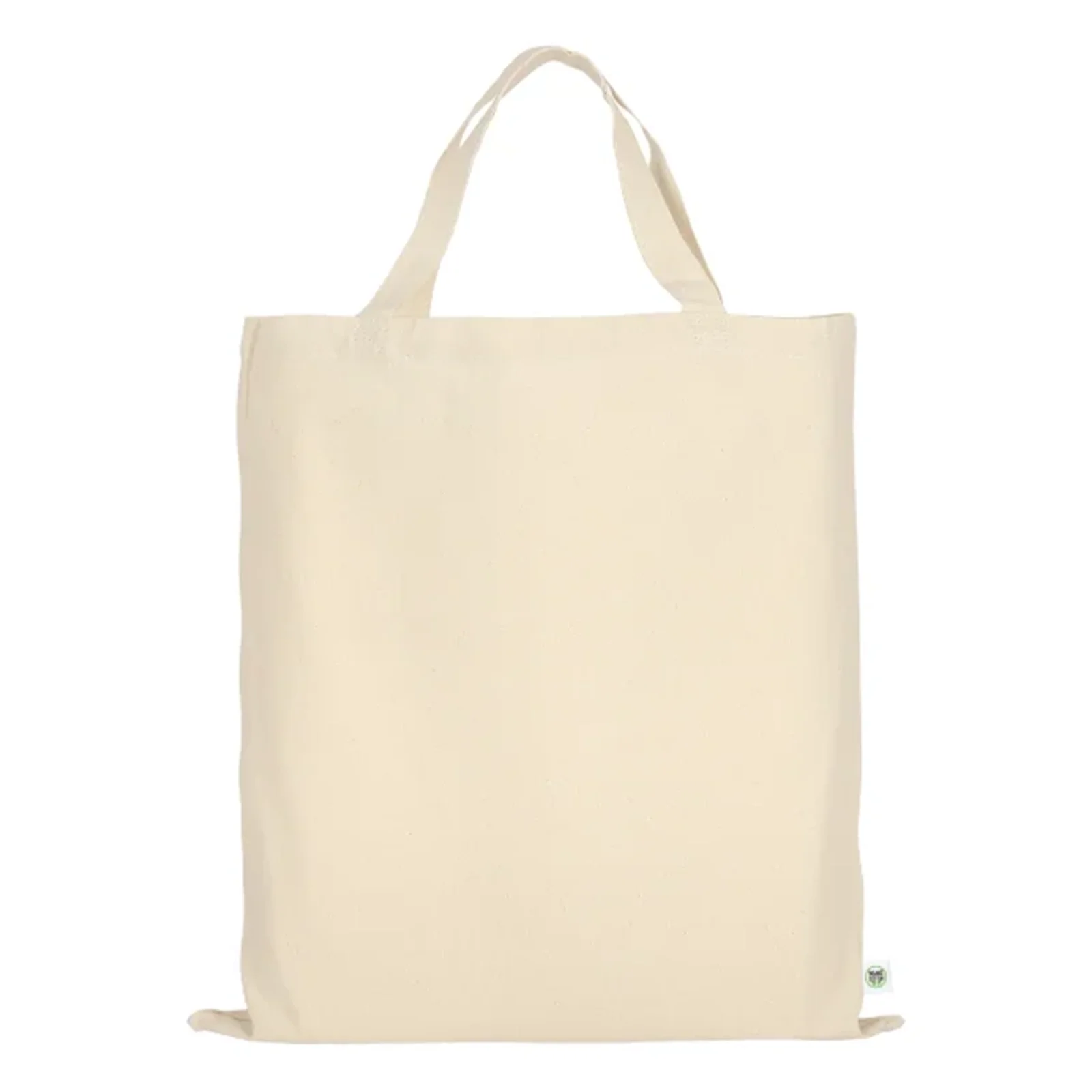 Tasche mit zwei kurzen Henkeln aus Organic-Baumwolle