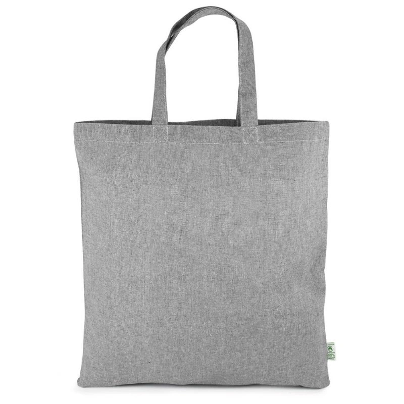 TRIER – Tragetasche aus recycelter Canvas-Baumwolle mit kurzen Henkeln (RE-COTTON) (38 x 42 cm)
