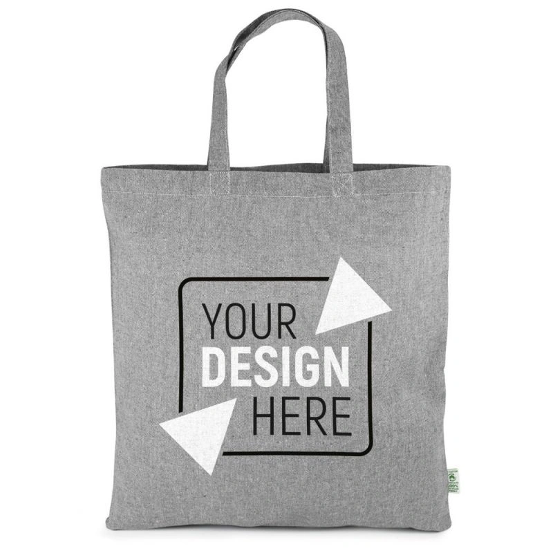 TRIER – Tragetasche aus recycelter Canvas-Baumwolle mit kurzen Henkeln (RE-COTTON) (38 x 42 cm)