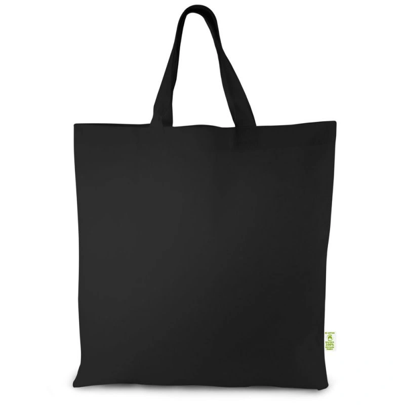 TRIER – Tragetasche aus recycelter Canvas-Baumwolle mit kurzen Henkeln (RE-COTTON) (38 x 42 cm)