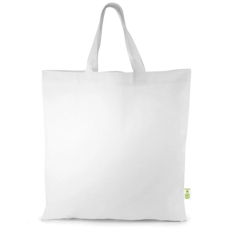 TRIER – Tragetasche aus recycelter Canvas-Baumwolle mit kurzen Henkeln (RE-COTTON) (38 x 42 cm)