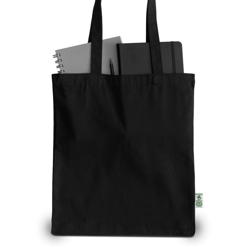 FREIBURG – Tragetasche aus recycelter Canvas-Baumwolle mit langen Henkeln (38 x 42 cm)