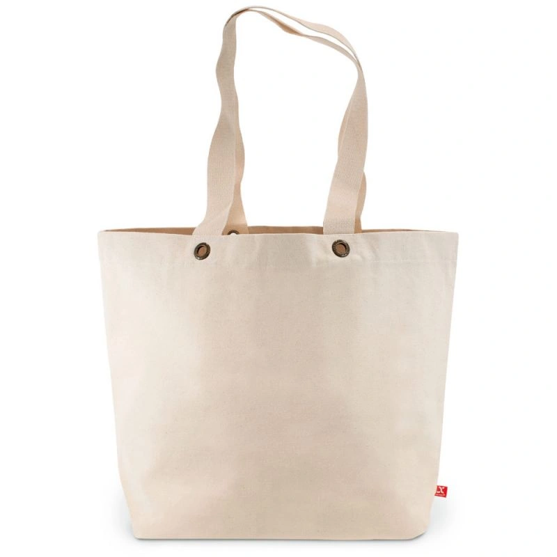 LAGOS – Canvas-Tasche mit Bodenfalte, langen Henkeln und Metallösen (50 x 40 cm)