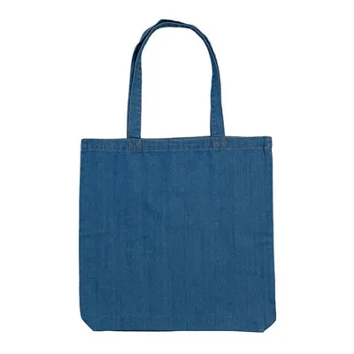 Denim Shopper (50 × 46 cm) — echte Jeans-Optik trifft Werbeträger