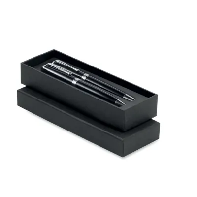 Set mit Drehkugelschreiber und Tintenroller mit Korpus